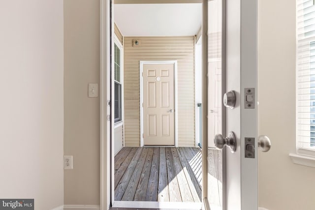 interior space featuring hardwood / wood-style flooring