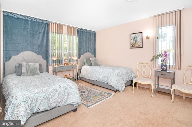 view of carpeted bedroom