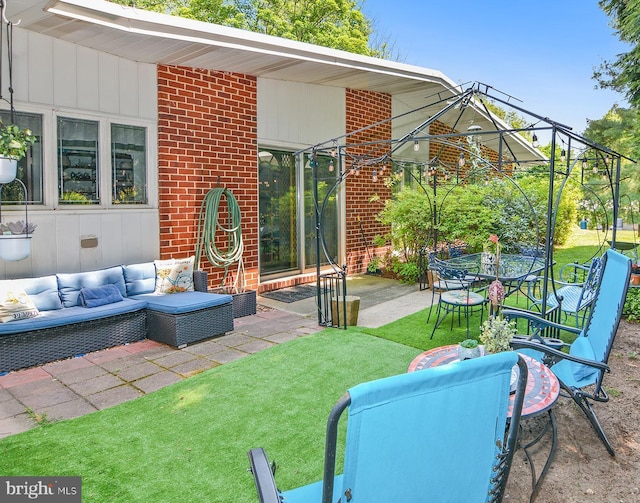 view of patio / terrace with outdoor lounge area