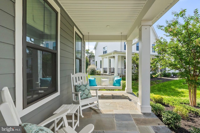 view of patio with covered porch