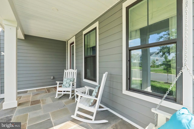 view of patio with a porch