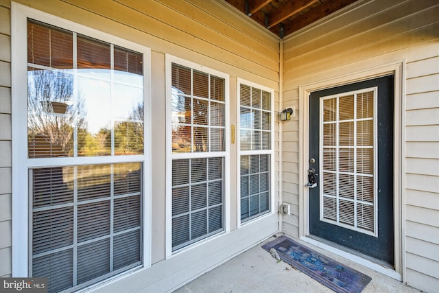 view of doorway to property