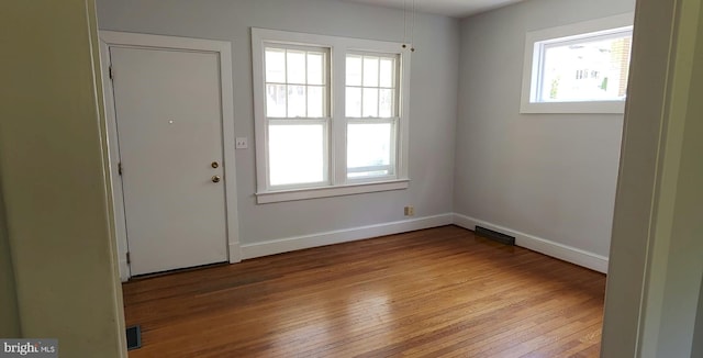 doorway to outside featuring light hardwood / wood-style flooring