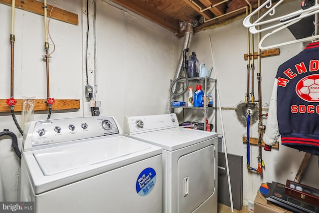 laundry room featuring laundry area and separate washer and dryer