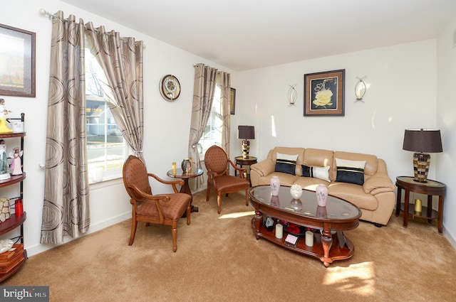 view of carpeted living room