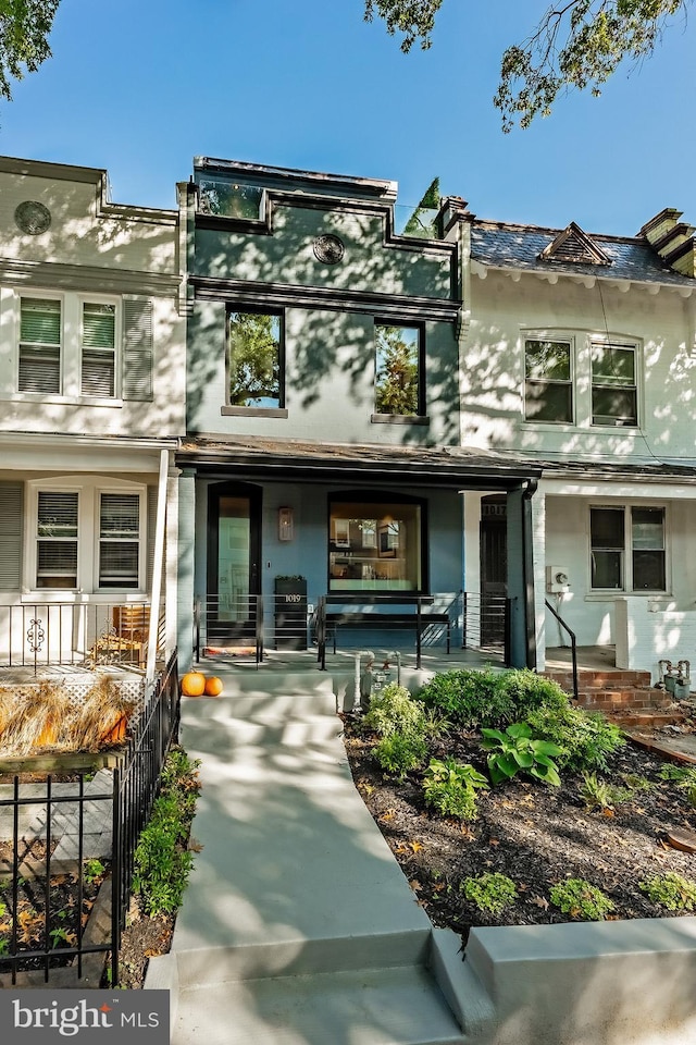 exterior space with covered porch