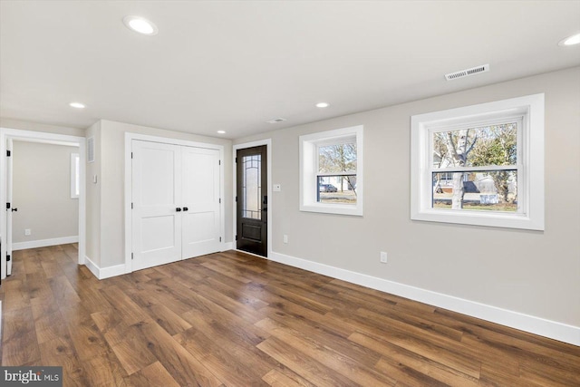 foyer featuring hardwood / wood-style flooring