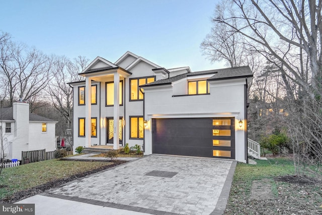 view of front of home featuring a garage