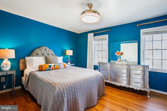 bedroom featuring hardwood / wood-style floors