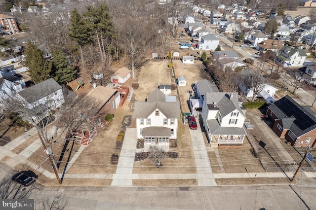 birds eye view of property featuring a residential view