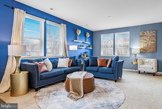 view of carpeted living room