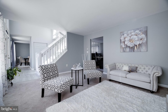 view of carpeted living room