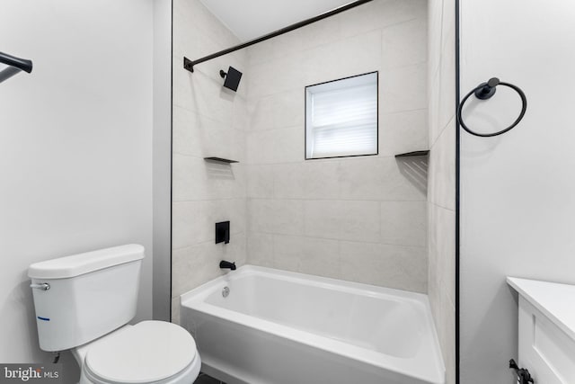 full bath featuring bathtub / shower combination and toilet