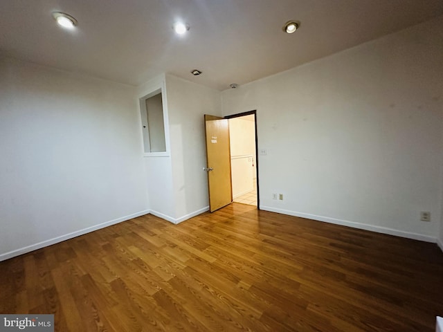 2018 S 7th St, Philadelphia, PA 19148 - empty room featuring wood finished floors, baseboards, and recessed lighting