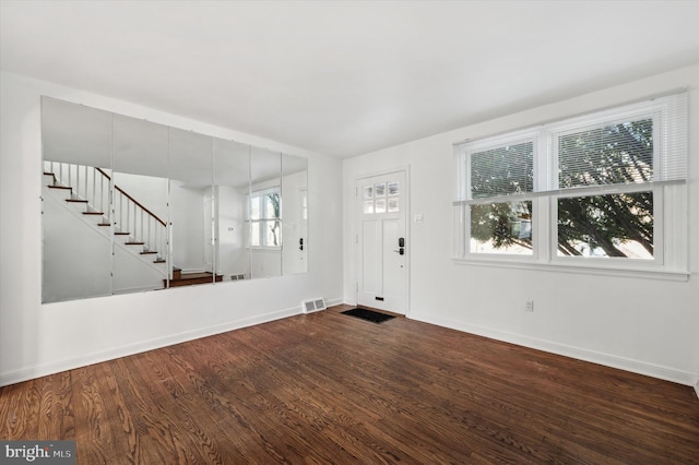 entrance foyer with hardwood / wood-style flooring