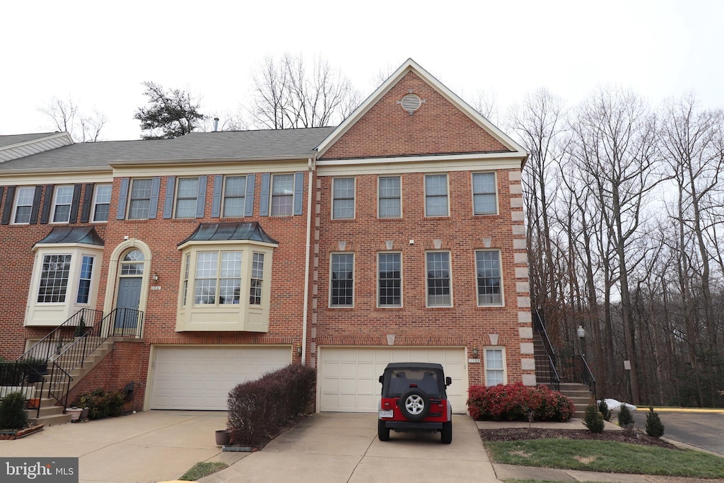 view of property with a garage