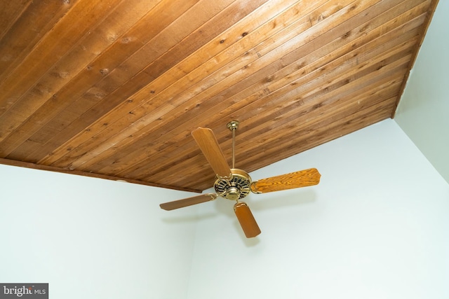 interior details with wood ceiling