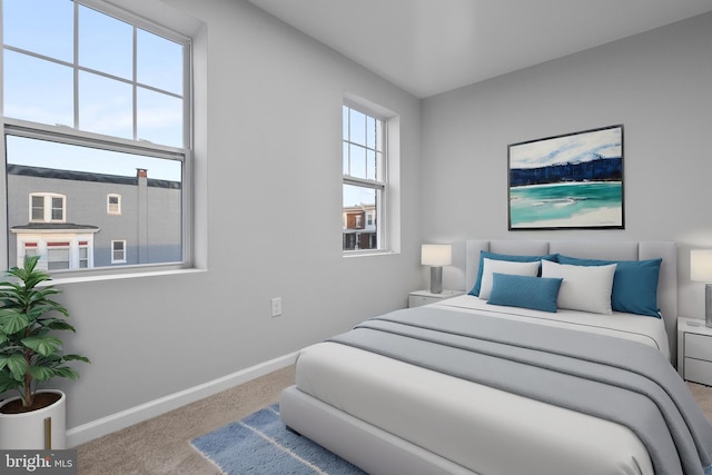 bedroom featuring carpet flooring