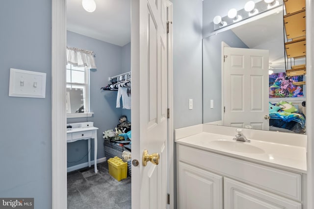 bathroom with vanity