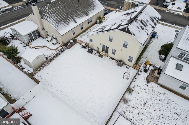 view of snowy aerial view