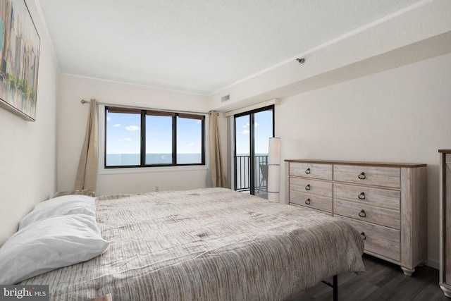 bedroom featuring dark wood-type flooring