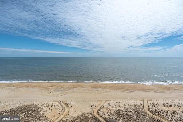 water view with a view of the beach