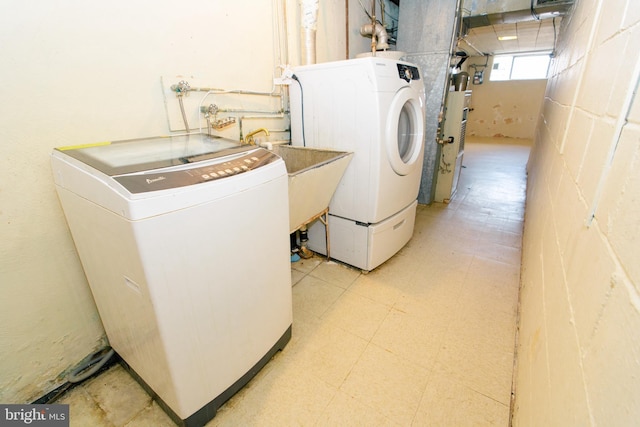 view of clothes washing area