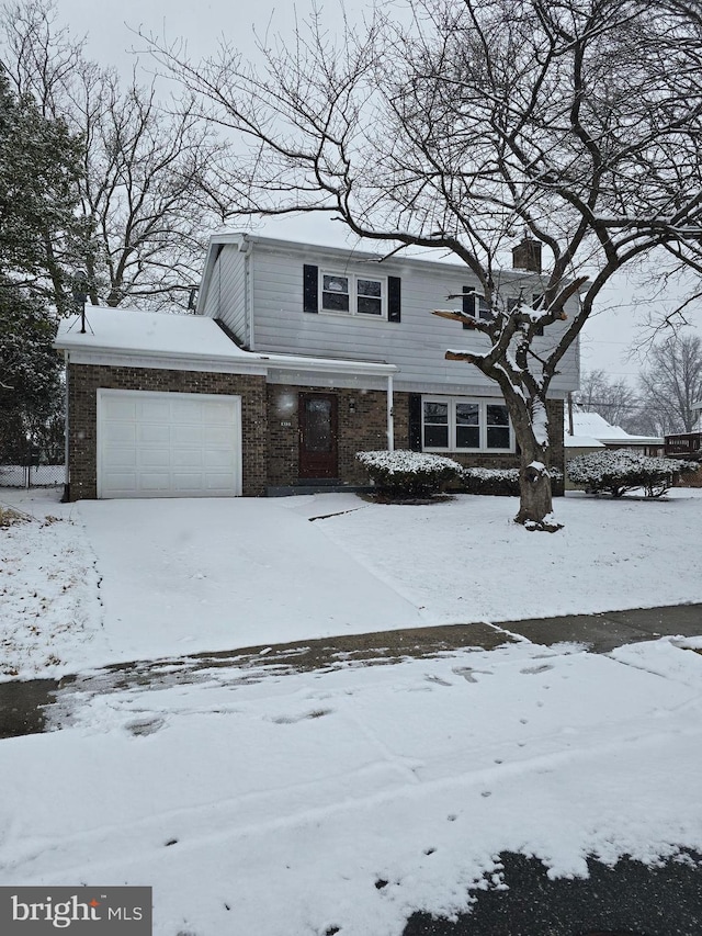 front of property featuring a garage