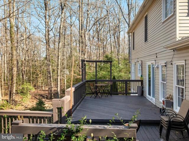 view of wooden deck