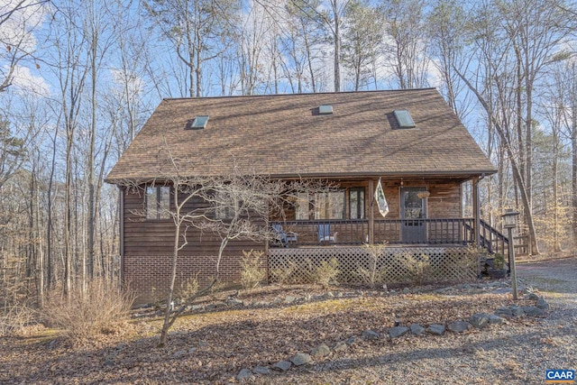 view of front of house featuring covered porch