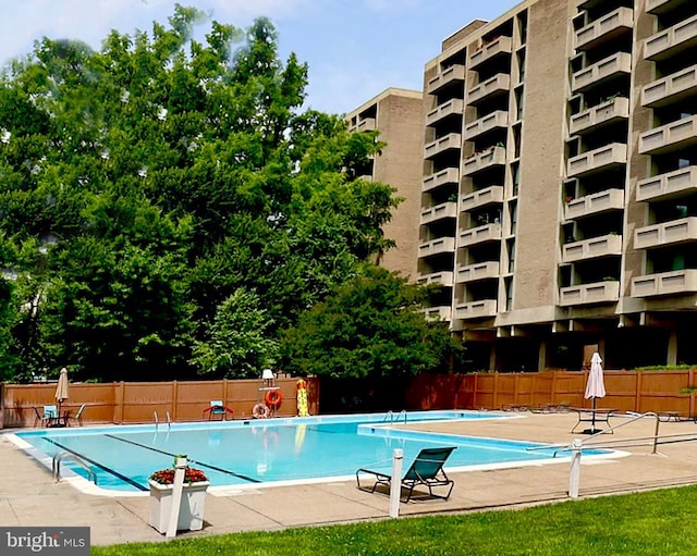 view of pool with a patio