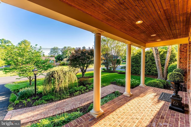 view of patio / terrace featuring a porch