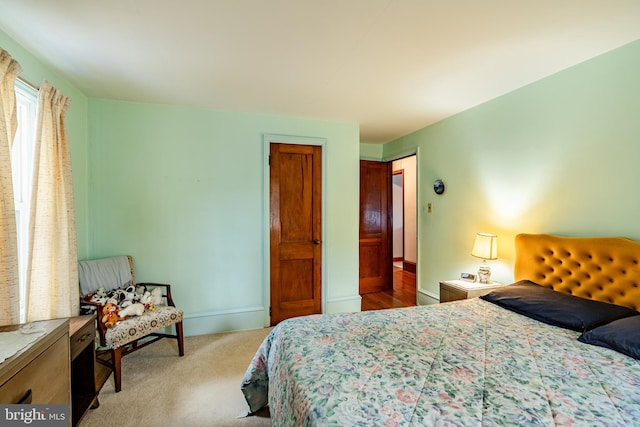 view of carpeted bedroom