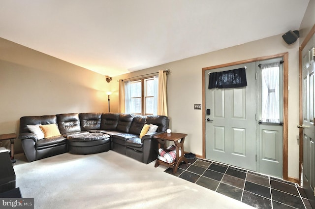 view of carpeted living room