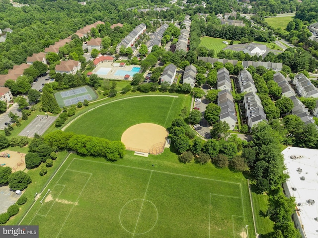 birds eye view of property