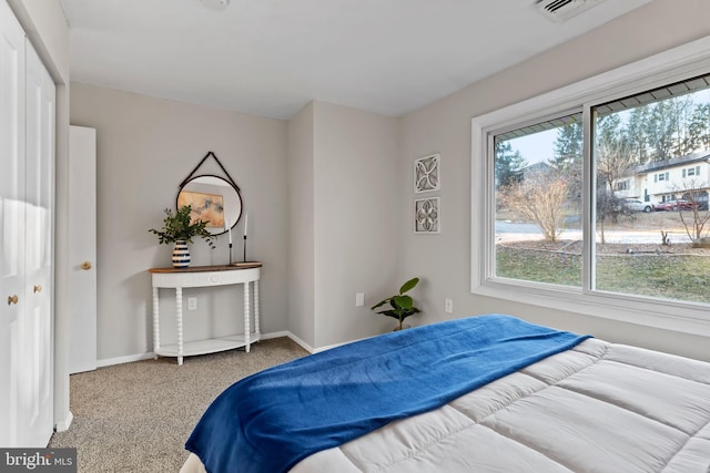 view of carpeted bedroom