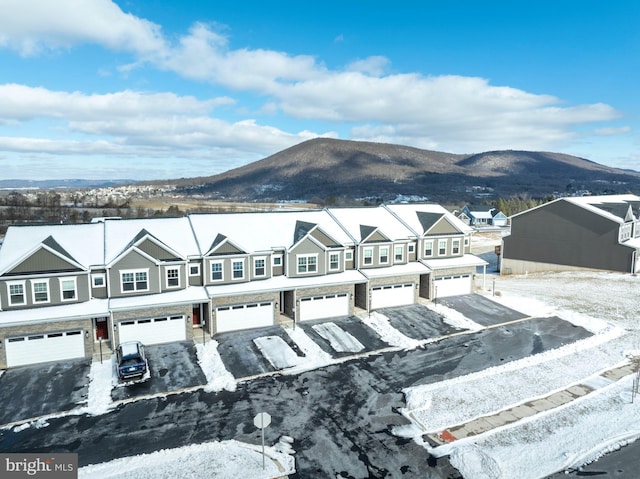 exterior space featuring a mountain view