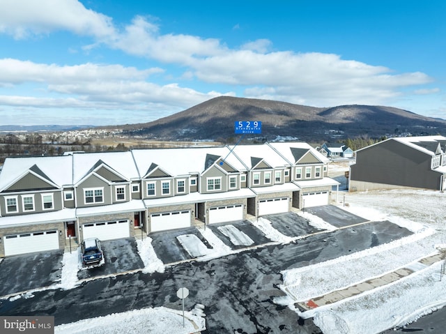 exterior space featuring a mountain view