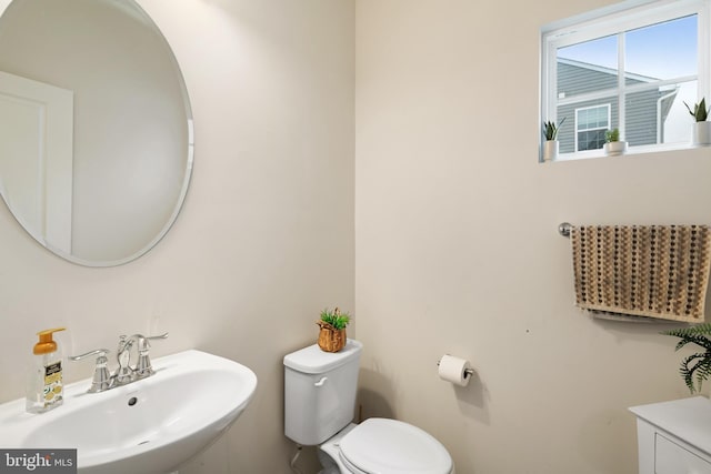 bathroom featuring toilet and sink