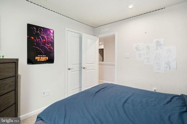 view of carpeted bedroom