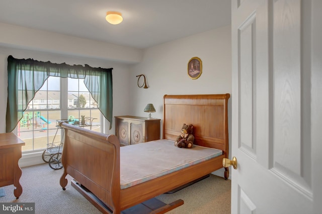 bedroom with carpet