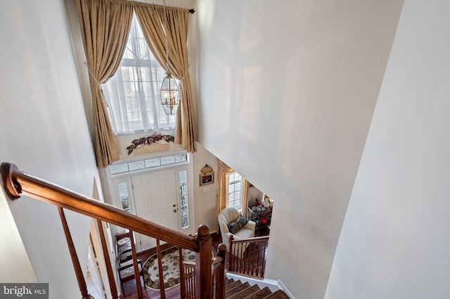 foyer with plenty of natural light