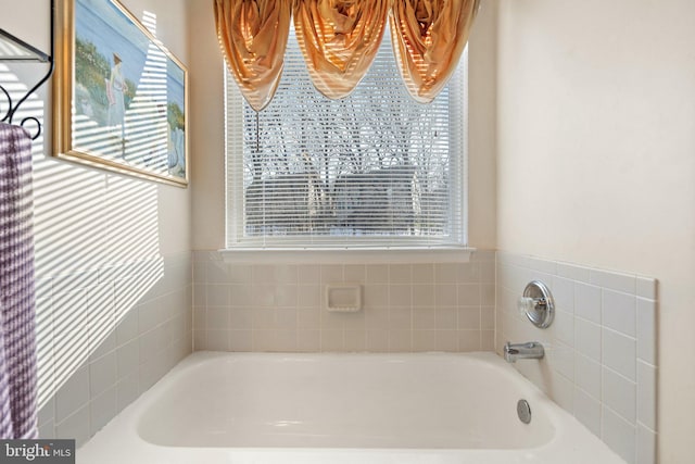 bathroom with a bathing tub