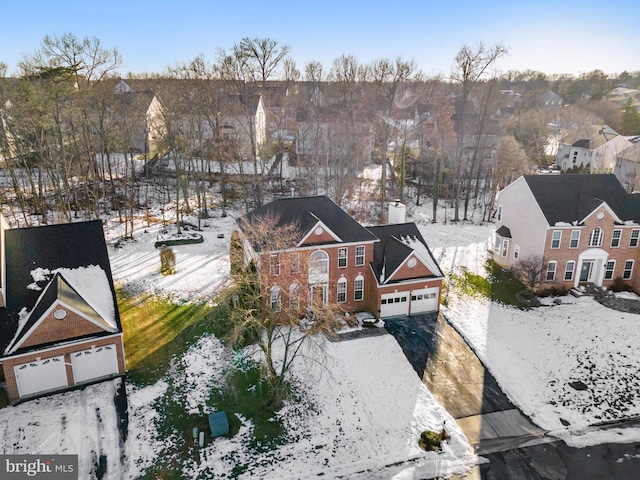 view of snowy aerial view