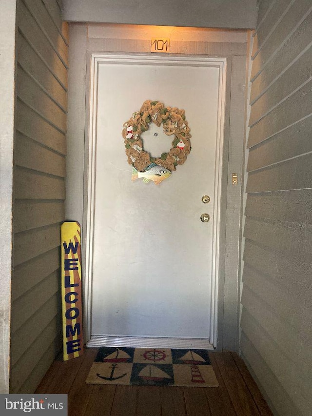 view of doorway to property