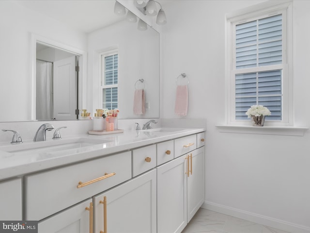 bathroom featuring vanity