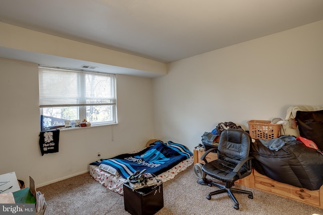 bedroom featuring carpet floors