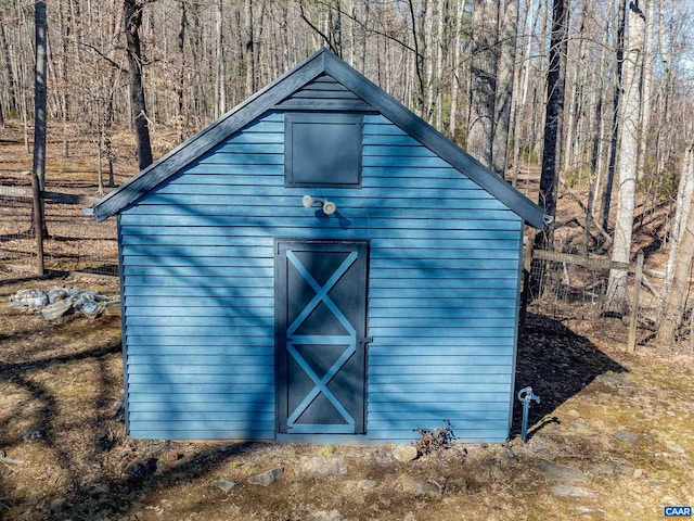 view of outbuilding