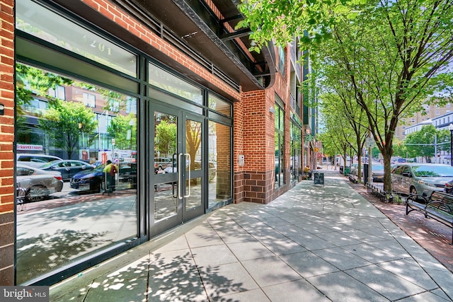 exterior space featuring french doors