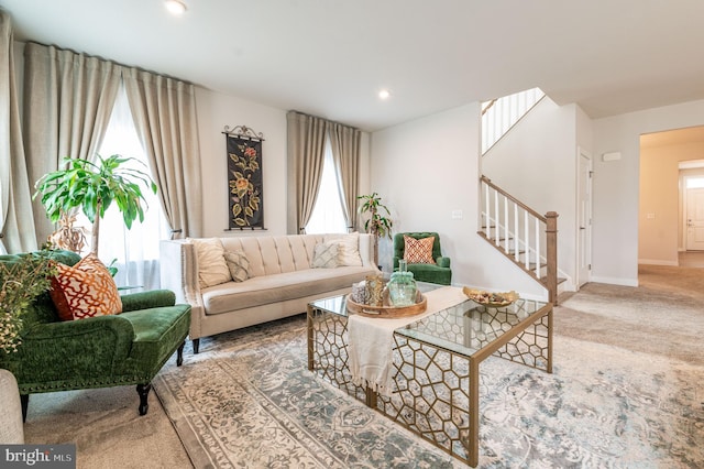 view of carpeted living room